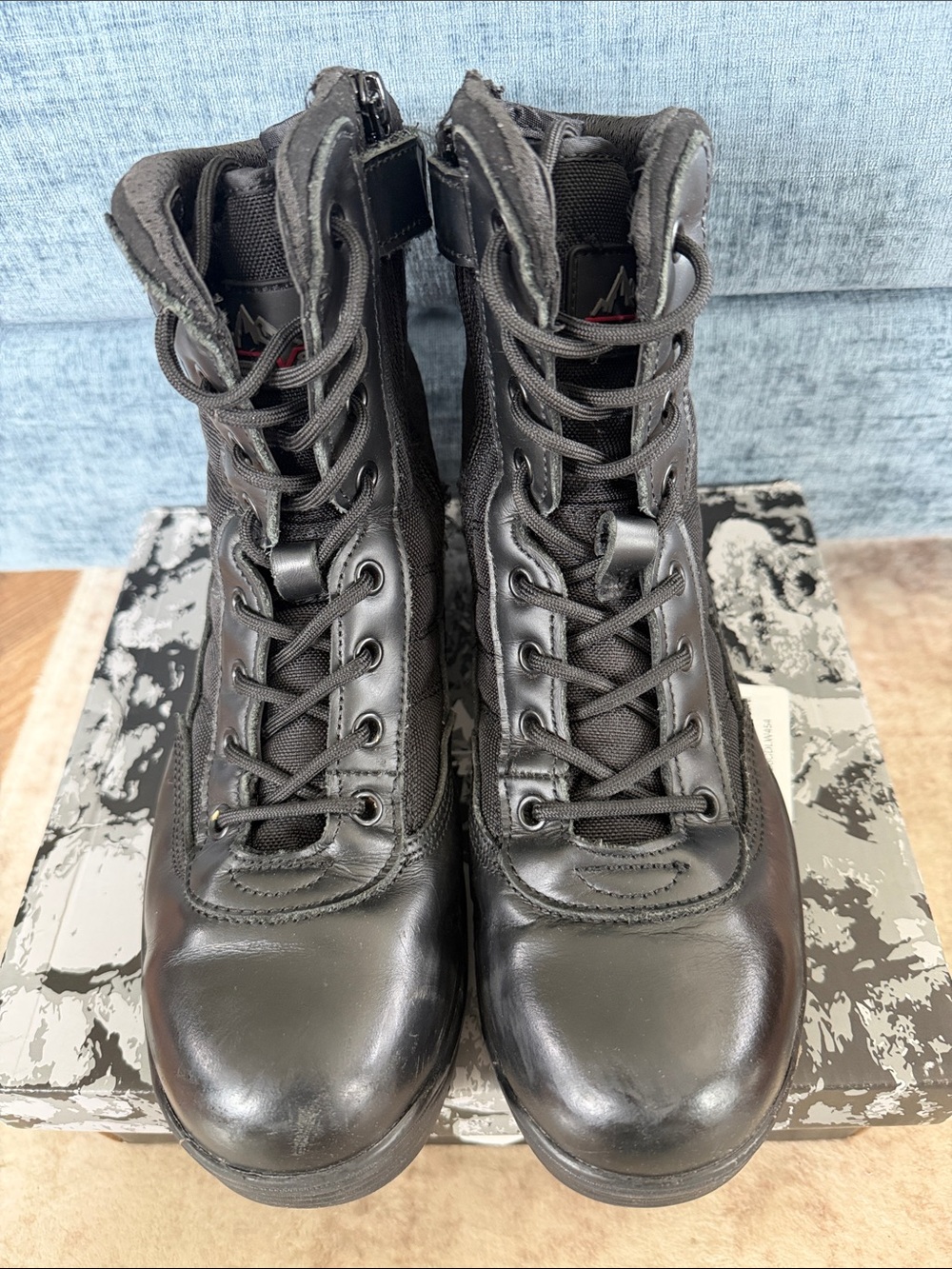 NORTIV 8 Men's Steel Toe Work Boots Side Zipper